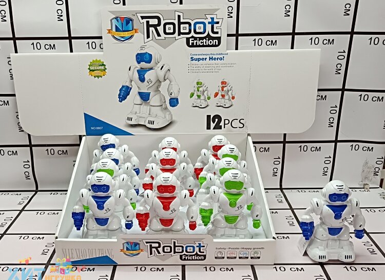 Заводная игрушка Роботы 12 шт в блоке 8807