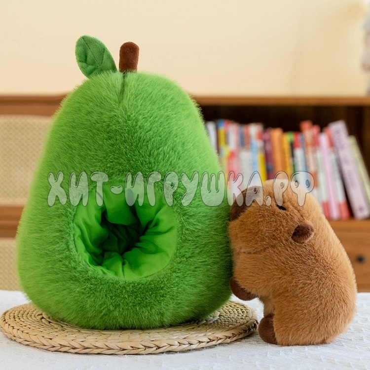 Мягкая игрушка Капибара в авокадо 35 см 240705-2