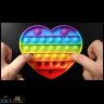 POP IT antistress Сенсорная игрушка с пузырьками СЕРДЦЕ / Вечная пупырка