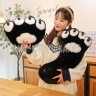 Игрушка подушка меховая ЛАПКА ЧЕРНО-БЕЛАЯ 35*28 см lap_black35
