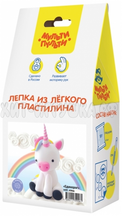 Набор для лепки из легкого пластилина "Единорог" Мульти-Пульти НЛП_41906