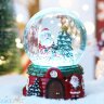Снежный шар /Новогодний декор/ Шар со снегом Новый год 7 см в ассортименте H8808