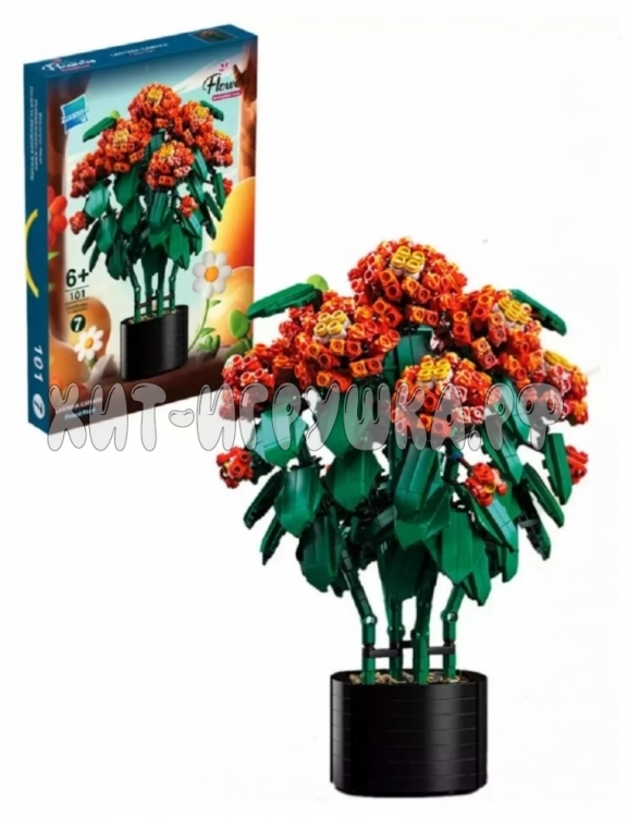 Конструктор Цветы 1614 дет. 101-7