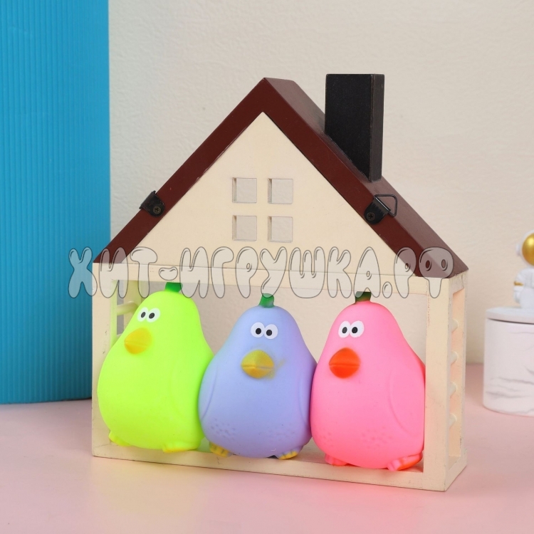 Антистресс тянучка / мялка / сквиш ПТИЧКА 1 шт (наполнение пенка) в ассортименте ZD210