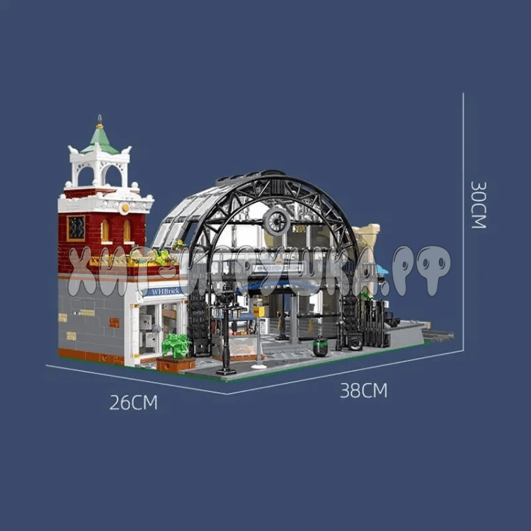 Конструктор Ж/д вокзал 2720 дет. (с LED-подсветкой) JIEX89154