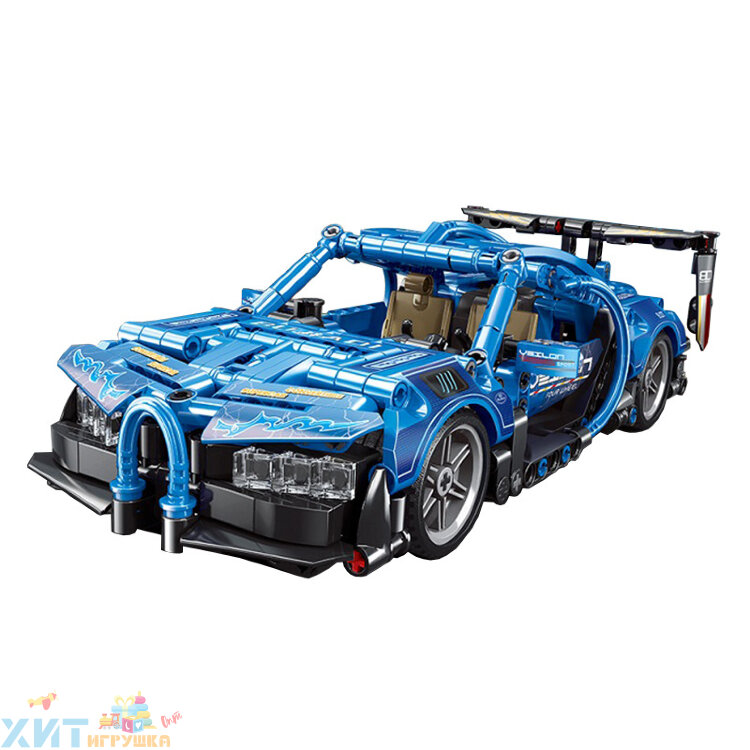 Конструктор Машина Bugatti Chiron Бугатти 447 дет.  с инерционным механизмом T3003