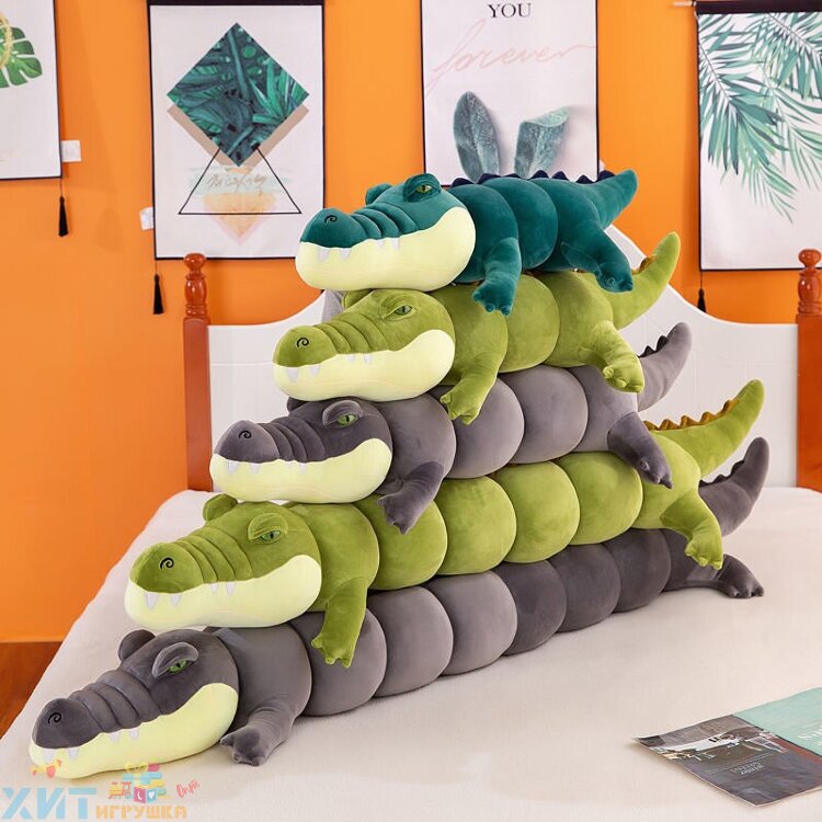 Мягкая игрушка обнимашка КРОКОДИЛ 120 см (ВЫБОР ЦВЕТА) crocod110 / 90907-58 / 80803-3