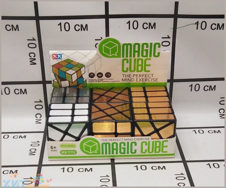 Кубик Рубика металлик 6 шт в блоке 2188-8861