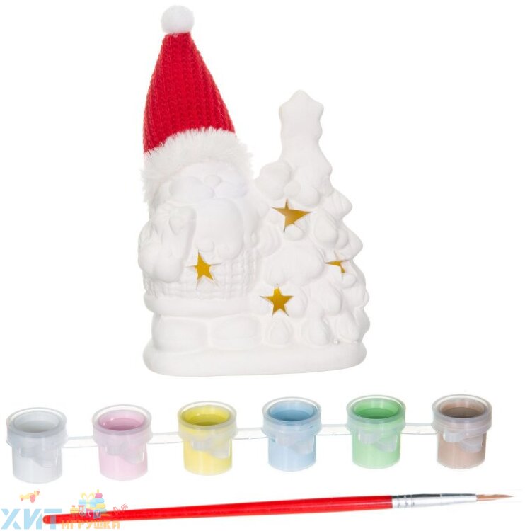 Набор для творчества Новогодние украшения сувенир Дед Мороз с подсветкой LED ВВ1597