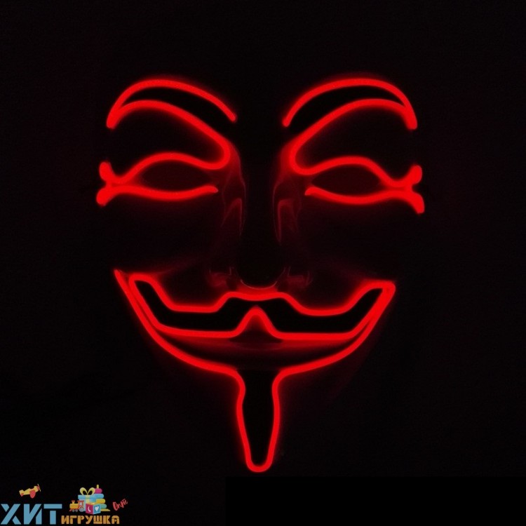 Маска Анонимуса белая / Маска Гая Фокса / Маска V - значит Вендетта (свет) в ассортименте Mask-2