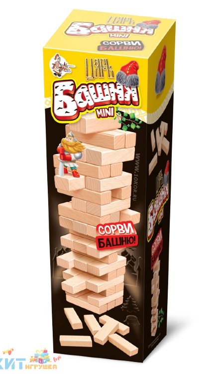 Игра для детей и взрослых "Царь Башня mini" (падающая башня) 02791