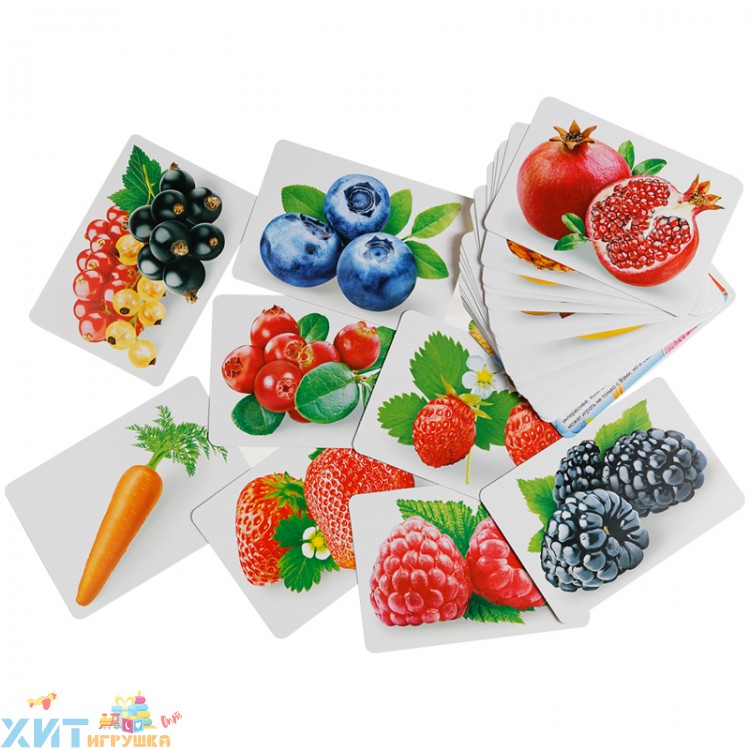 Развивающие карточки 36 шт "Овощи, фрукты, ягоды" Мульти-Пульти РК_28356