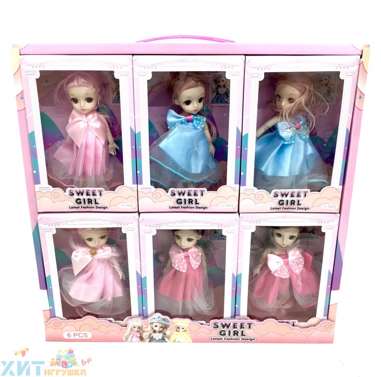 Кукла Sweet girl 6 шт в блоке DX537A