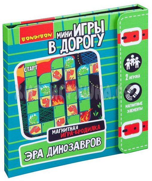 Компактные развивающие игры в дорогу. Игра-бродилка. ЭРА ДИНОЗАВРОВ ВВ4234