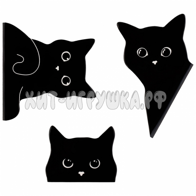 Закладки магнитные для книг 3 шт "Black cat" MESHU MS_47789