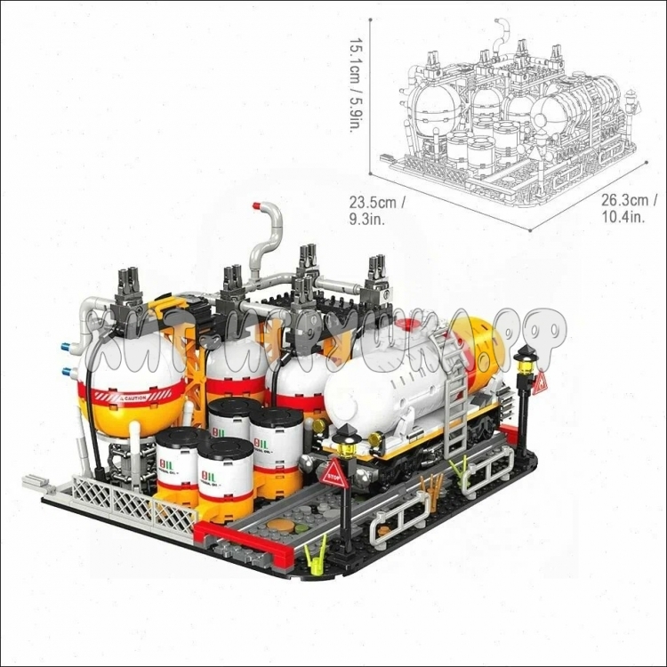 Конструктор Нефтегазовая техника: отсек хранения сырья 743 дет. JJ9223/JJ9923