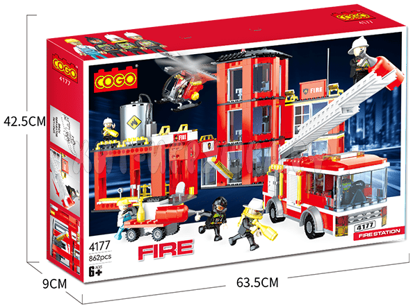 Конструктор FIRE Пожарные 862 дет. 4177