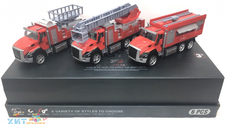 Модельки Пожарная 6 шт в блоке 2213-6A