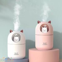 Увлажнитель воздуха настольный ультразвуковой + аромадиффузор Cat в ассортименте A205 / CR-58