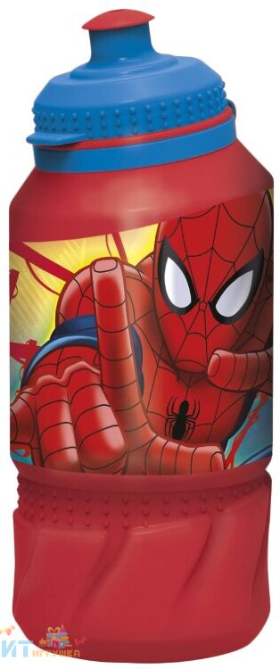 Бутылка пластиковая спортивная 420 мл Человек-паук Красная паутина 266737