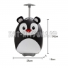 Чемодан детский на колесах (свет) Animal с ушками D1544-001