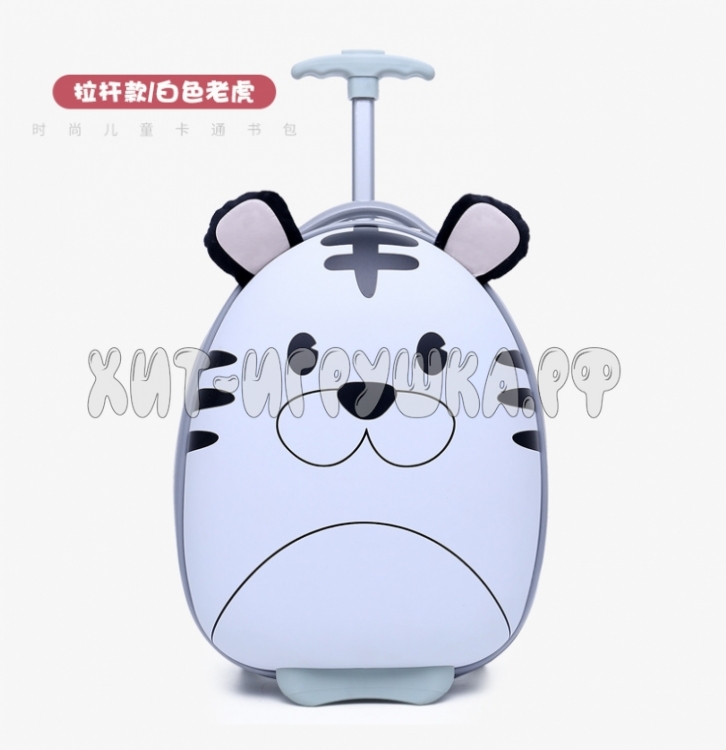 Чемодан детский на колесах (свет) Animal с ушками D1544-001