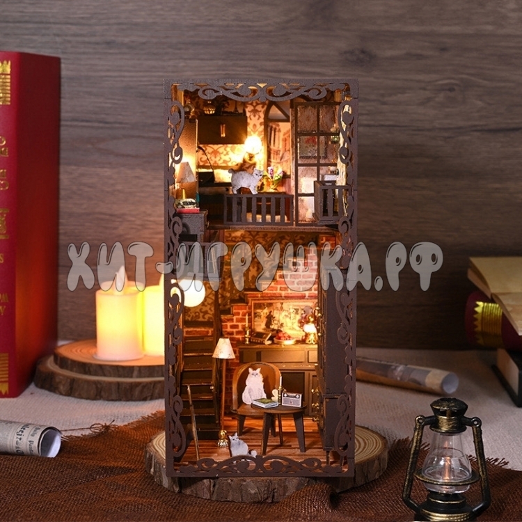 Интерьерный конструктор Деревянный румбокс Тайный замок (с подсветкой) SL-13