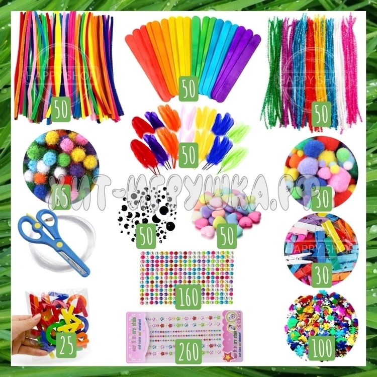 Pipe Cleaners / Синельная проволока / Набор для творчества Плюшевые палочки 900+ дет. MC001-1