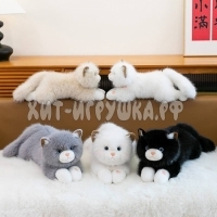 Мягкая игрушка Котик ОДНОТОН 40 см (муз) (ВЫБОР ЦВЕТА) CAT40