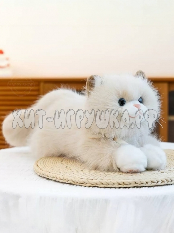 Мягкая игрушка Котик ОДНОТОН 40 см (муз) (ВЫБОР ЦВЕТА) CAT40