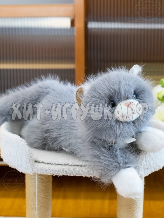 Мягкая игрушка Котик ОДНОТОН 40 см (муз) (ВЫБОР ЦВЕТА) CAT40