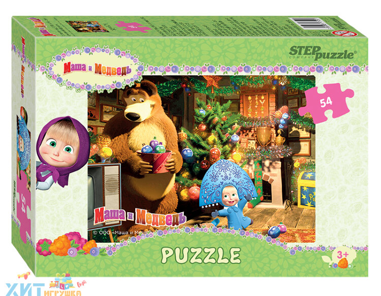 Мозаика "puzzle" 54 дет. "Маша и Медведь" в ассортименте 71120