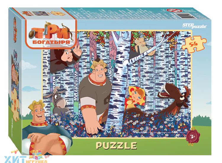 Мозаика "puzzle" 54 дет. "Мультгерои Мельница" в ассортименте 71162