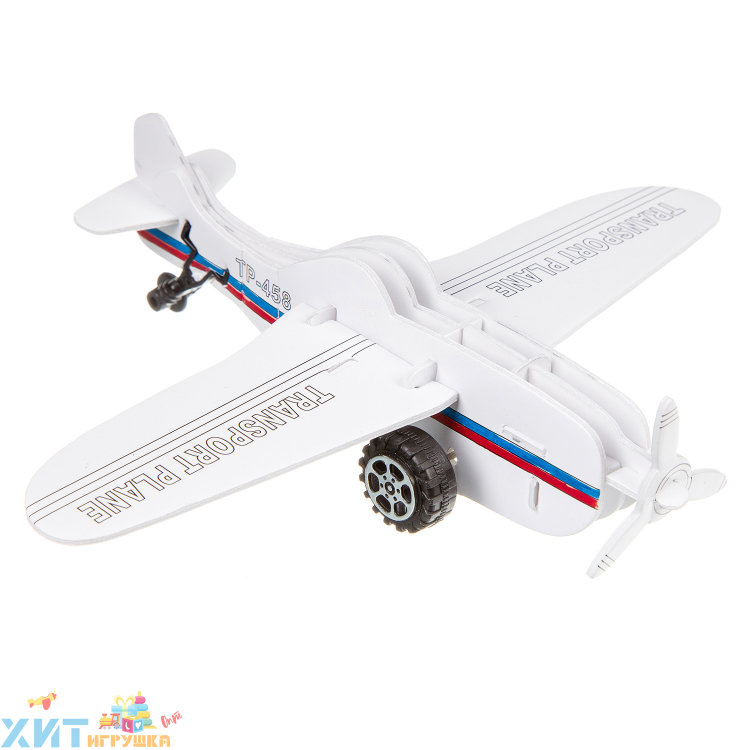 Сборная 3D модель для раскрашивания Самолет (с инерц мех.) ВВ2227
