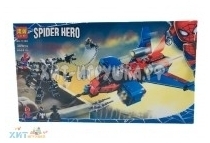 Конструктор Супергерои. Реактивный самолет Человека-Паука против Робота Венома 389 дет. 11500