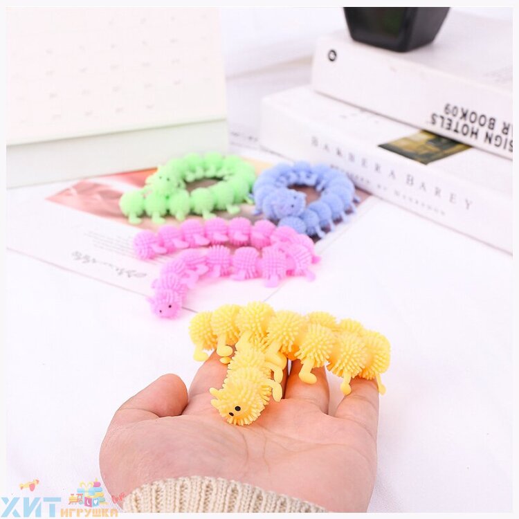 Мякиш тянучка Гусеница антистресс в ассортименте 1639