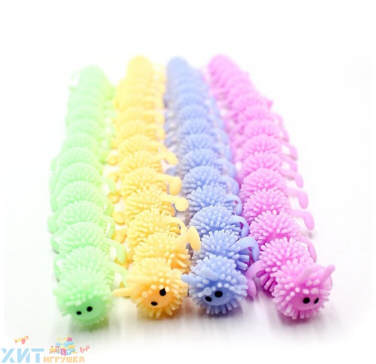 Мякиш тянучка Гусеница антистресс в ассортименте 1639