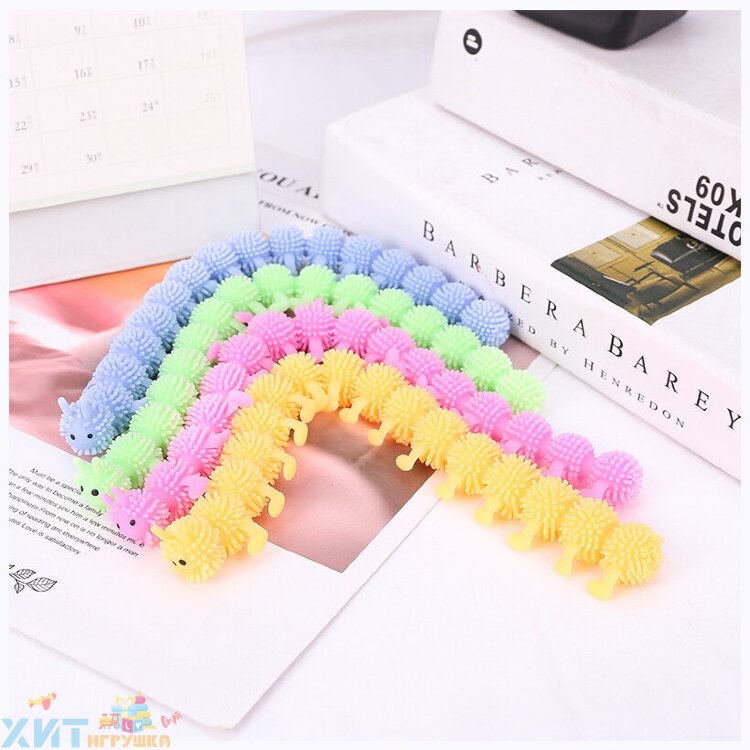 Мякиш тянучка Гусеница антистресс в ассортименте 1639