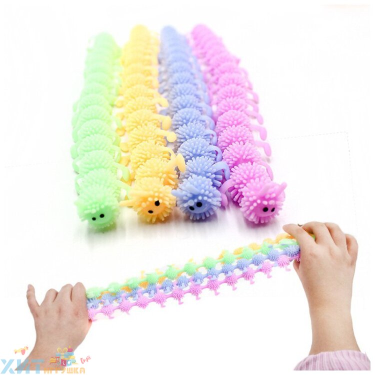 Мякиш тянучка Гусеница антистресс в ассортименте 1639