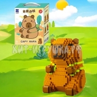 Конструктор 3D из миниблоков КАПИБАРА С РЮКЗАКОМ 3278 дет. 89115