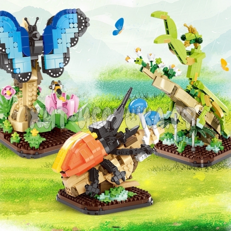 Конструктор 3D из миниблоков Бабочка 466 дет. MY97128