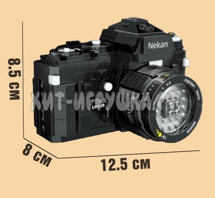 Конструктор 3D из миниблоков Фотоаппарат 627 дет. 00844