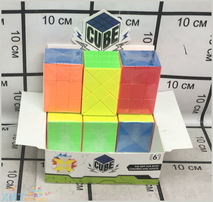 Кубик Рубика диагональный 6х4 6 шт в блоке 8824