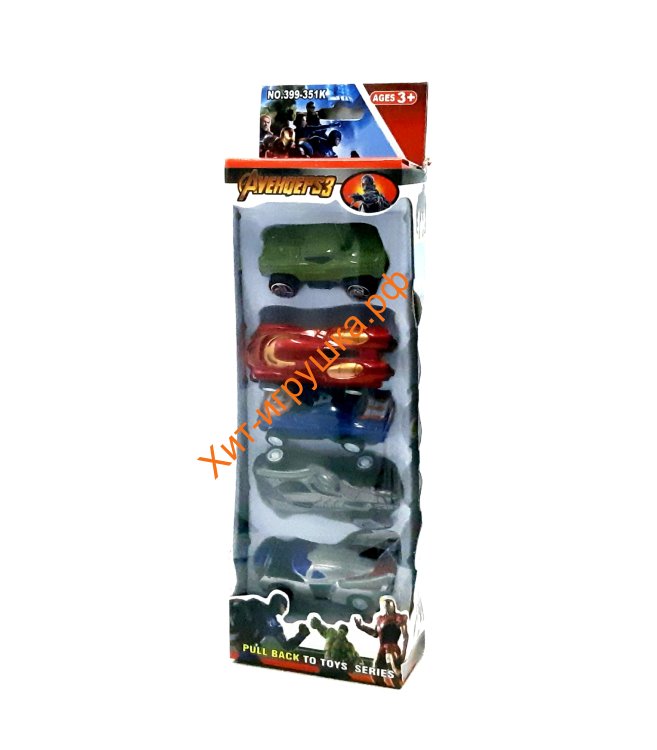 Машинки Супергерои 5 шт пластик 399-351K