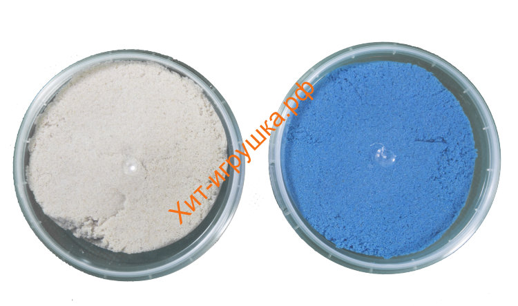 Космический песок МИКС песочный,  голубой + формочка (2 по 150 г) KP015SB