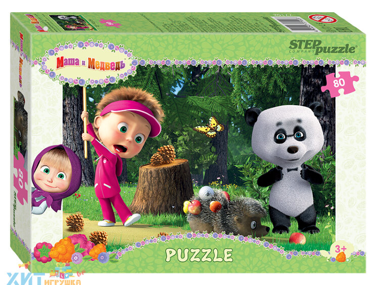 Мозаика "puzzle" 80 дет. "Маша и Медведь 2" в ассортименте 77162