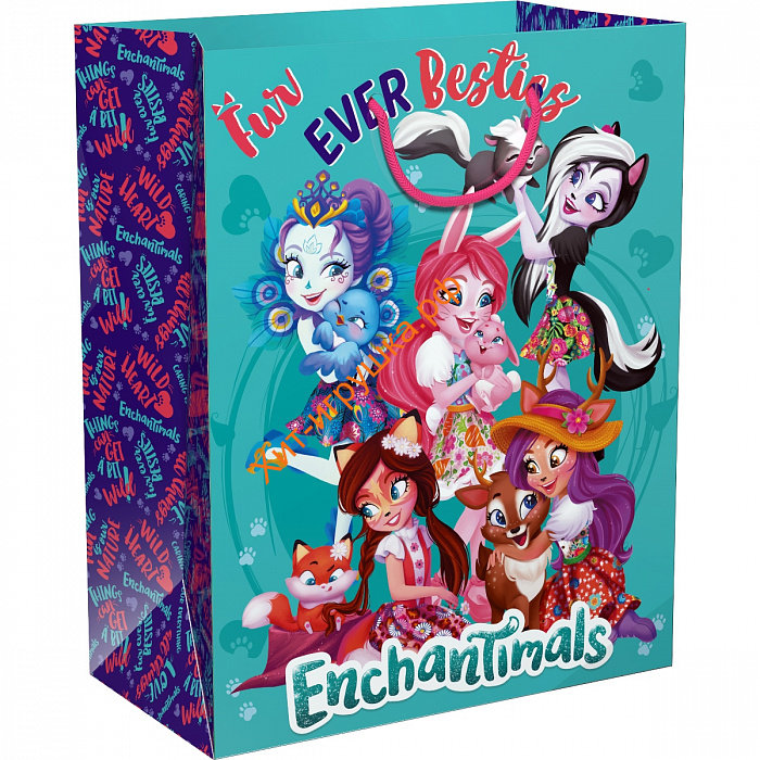 Пакет подарочный "Enchantimals" 18*10*23 см 34982