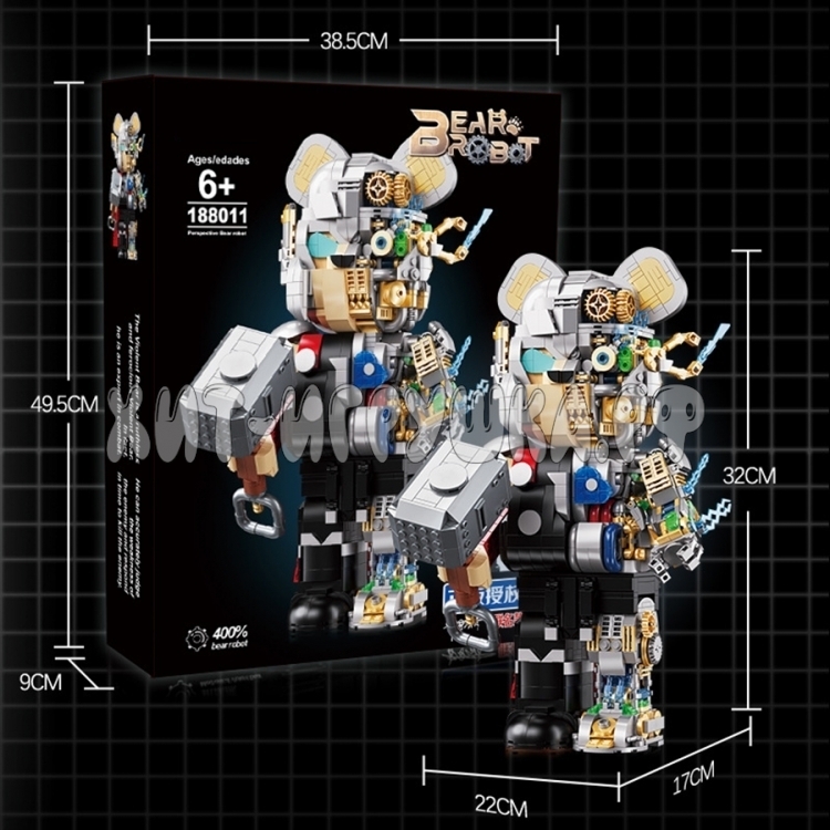 Конструктор BearBrick "ТОР" 1853 дет. 188011