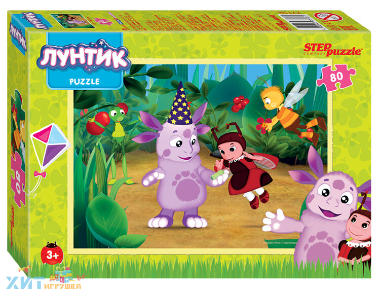 Мозаика "puzzle" 80 дет. "Мультгерои Мельница" в ассортименте 77158